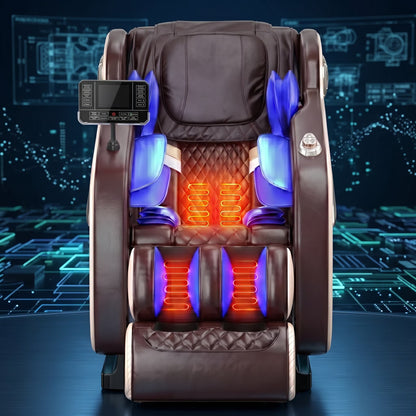 Full Body Massage Chair with Zero Gravity, Heated Back & Legs, 20 Airbags, Bluetooth, Shiatsu Recliner for Home