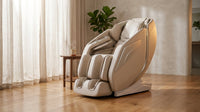 4D Massage Chair Full Body Zero Gravity Heated Recliner with Body Scan, 55" Sl-Track & Stretch, 40 Airbags - Shiatsu, Knead, Foot Rollers, Voice & APP Control, 15 Auto Modes & 9 Techniques (Beige) — Lifestyle