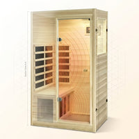 Far Infrared Sauna European Aspen Wood 1 Person Infrared Sauna for Home 905W Low EMF Mini Indoor Sauna with Bluetooth Speakers, Right Door — How It Works