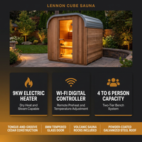 Outdoor Cedar Sauna Built for Home Relaxation, Electric Heater, Wi-Fi Control, LED Lights, 4-6 Person Capacity — Results & Stats
