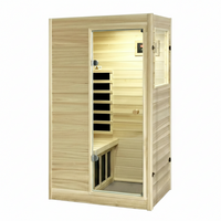 Infrared Sauna Crafted for Home Wellness, European Aspen Wood, 905W Low EMF, Bluetooth Speakers